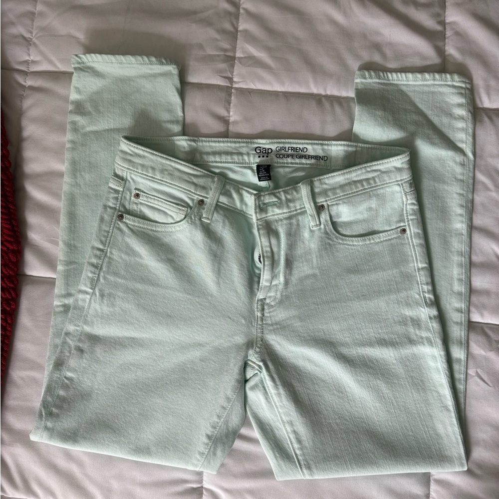 Gap Mint Green Girlfriend Jeans